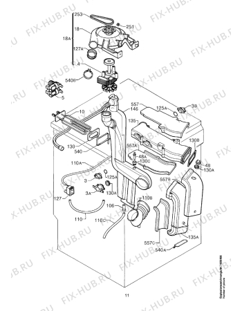 Взрыв-схема стиральной машины Aeg LAV1571-W - Схема узла Electrical equipment